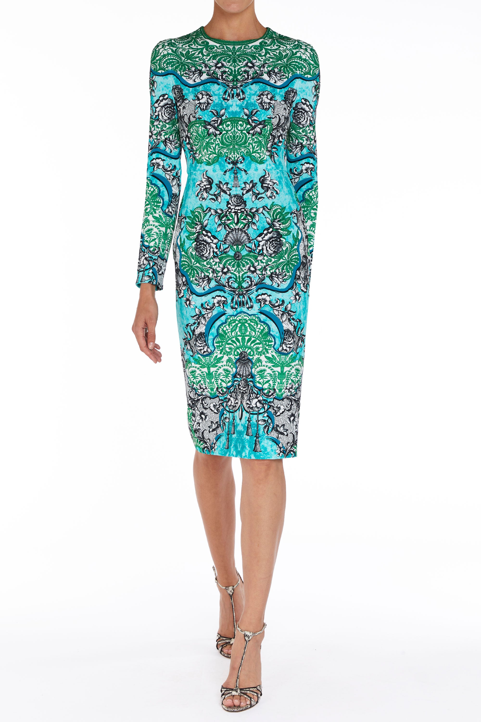 Naomi Dress Rocaille Lace Cyan Naomi Dress Rocaille Lace Cyan